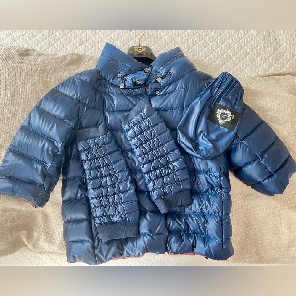 Diego M Puffer Navy Coat Size Medium